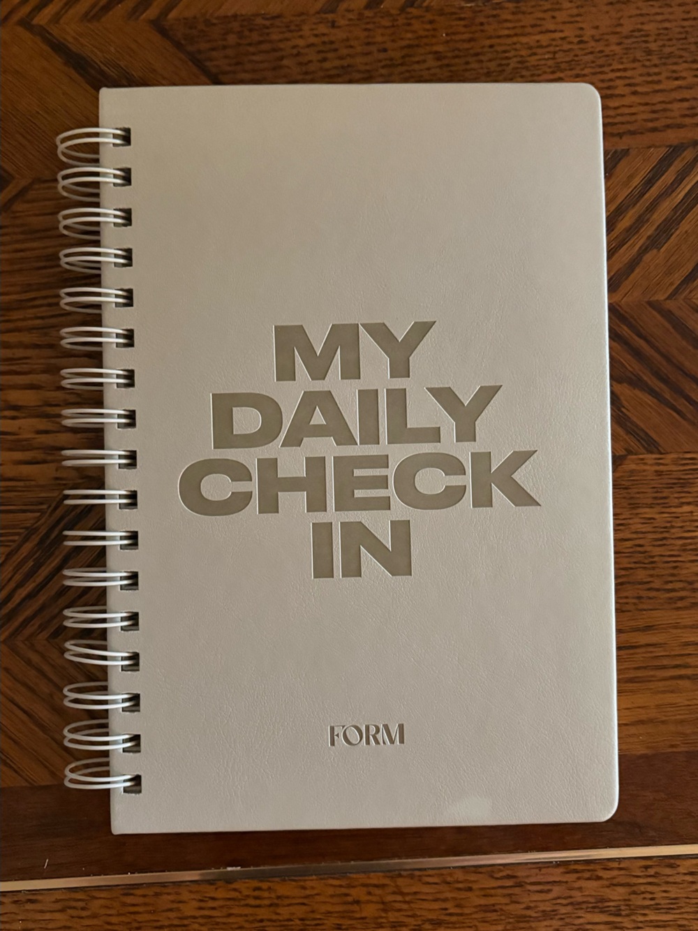 Affirmation notebook- cream, spiral bound, FORM
